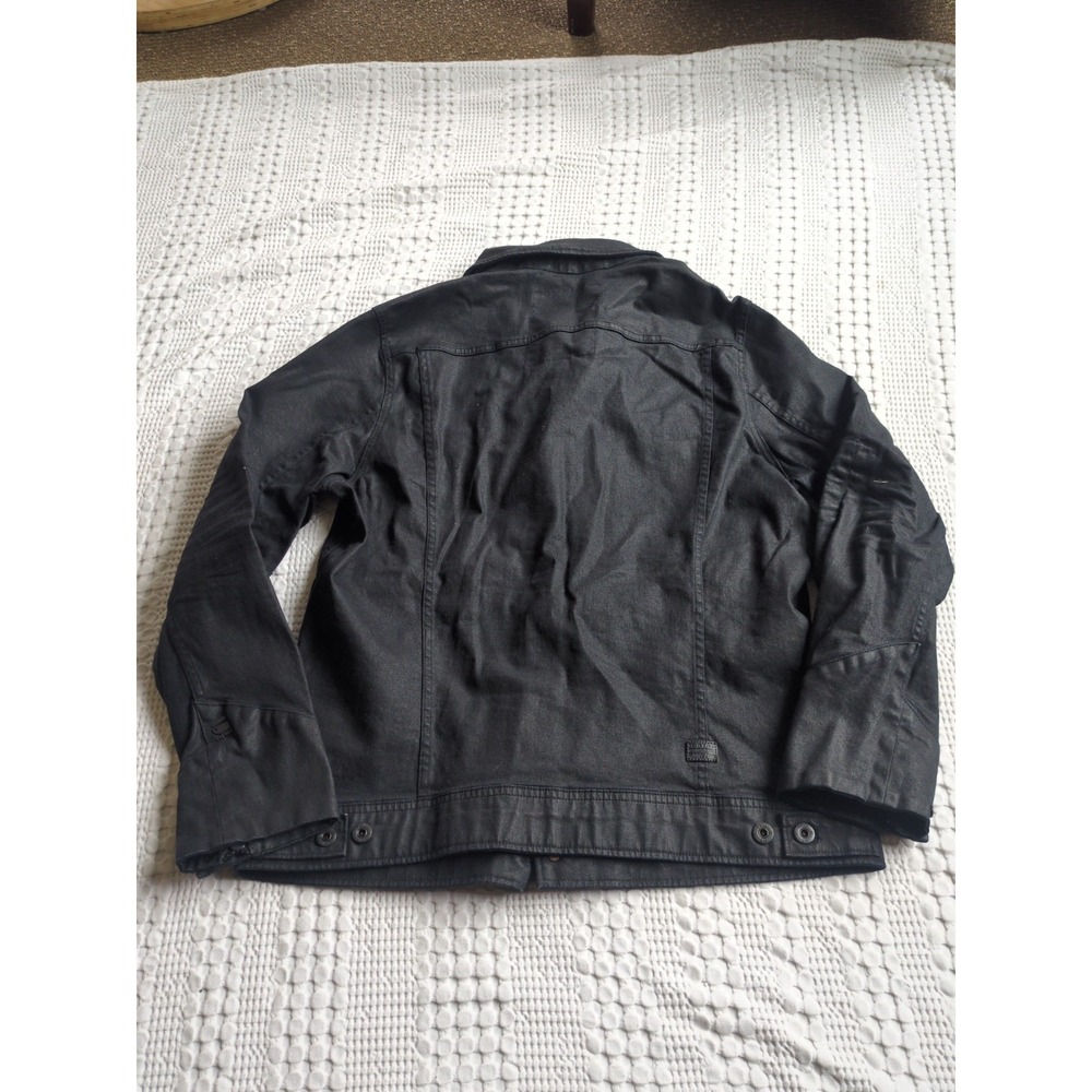 Men's Black Slim Button-Front Jacket - Picture 6 of 16